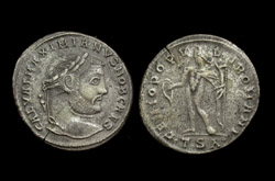 Galerius, as Caesar. Follis, Genius Rx, Thessalonika Mint